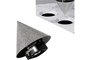 REKCKRUL Diamond Beveling Chamfer Bits for Tile, Marble, Granite & Porcelain – 2" (50mm) M14 Thread Angle Grinder Tool, Enlarge & Shape Holes, Smooth Edges, Dry/Wet Use