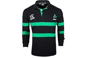 Malham Irish Shamrock Sprig Ireland Longsleeve Striped Rugby Ireland