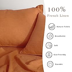 Triton Linen 100% Linen Pillow Cases Standard Size