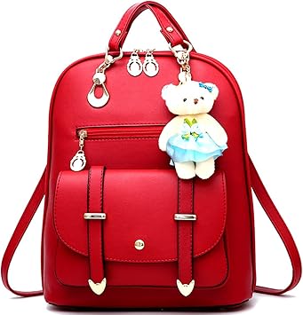 burgundy backpack women's