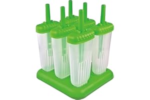 Tovolo Groovy Ice Pop Molds, Green - Set of 6