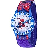 Marvel Spiderman Watch for Kids - Spider-Man Watch for Boys 4-6 - Kids Watches Boys - Toys Toddler - Teen - Red Bezel - Nylon Strap