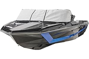 Transhield Trailerable Boat Windshield Cover | fits Most Deep V Walk Through windshields | Lightweight, Waterproof, Durable, Universal Fit | 105” x 25”