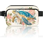 Sea Turtle Fanny Pack Travel Belt Bag Waterproof Small Crossbody Bags for Women Waist Pouch for Running Hiking Cycling