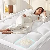 Anluoer King Mattress Topper, Memory Foam Pillow Top Mattress Topper for Back Pain, Extra Thick Mattress Pad with 8-21" Deep