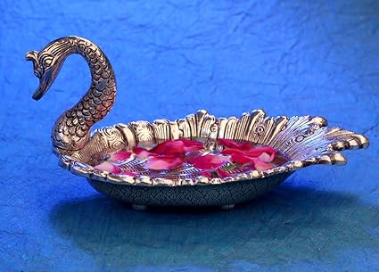 DreamKraft Duck White Metal Tray for Dryfruit/Decoration/Table Decor Home Decor