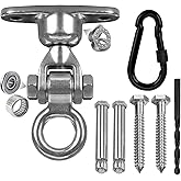 GW Gwongvvei Heavy Duty Swing Hanger for 1500 LBS Capacity Hammock Hanger 360+180 Swivel Stainless Steel Swing Hardware Accessories for Porch Playground Yoga Heavy Bag