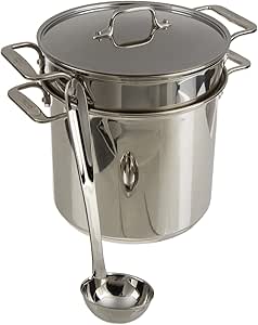 Amazon.com: All-Clad E9077964AMZ Pasta Pot with Mesh Insert and ...