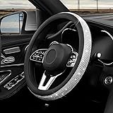 ZNDAW Diamond Leather Steering Wheel Cover, 15 Inch
