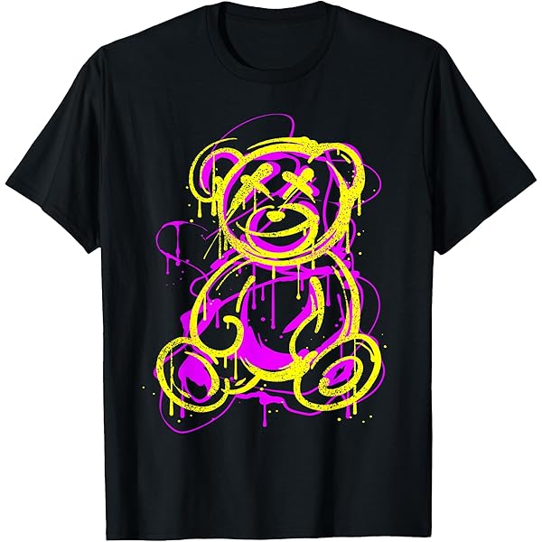 Amazon.com: Womens Graffiti Streetart Bear, bear Cartoon Hip