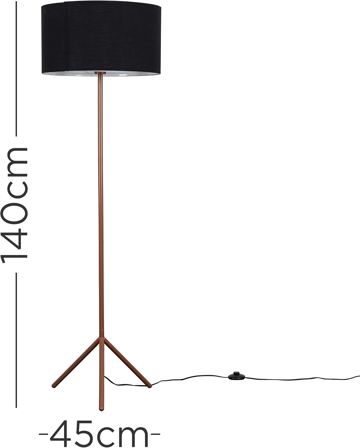 copper tripod floor lamp