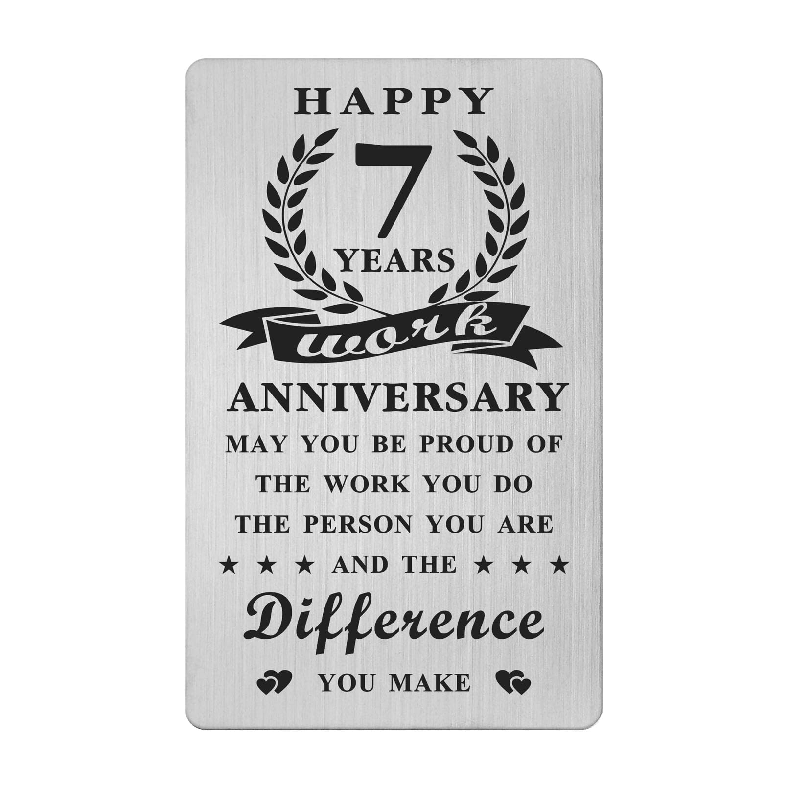 Gezxin Happy 7 Year Work Anniversary Cardc Gifts for Women Men- 7th Job Anniversary Card Decoration for Employees Coworkers