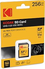 Kodak Ultra 256GB SD Card UHS-I U3 V30 Class10 95MB/s Read 85MB/s Write view 2