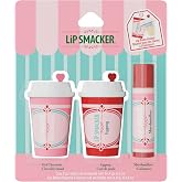 Lip Smacker Holiday Caf&eacute; Balm Trio, Moisturizing Lip Balm Set with Festive Flavors, Collectible Frappe Cup Design, Perfect Holiday Gift for Kids &amp; Lip Balm Lovers - Eggnog, Hot Chocolate &amp; Marshmallow