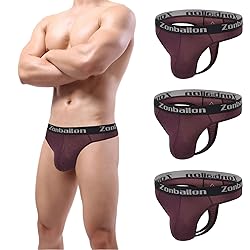 ZONBAILON Mens Sexy Low Rise Thongs G-String Men