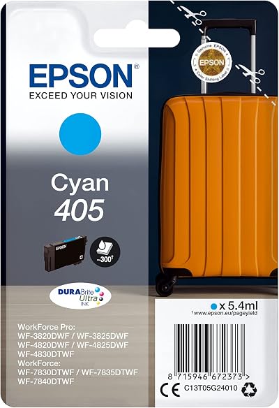 Epson Singlepack Cyan 405 DURABrite Ultra Ink T05G24020