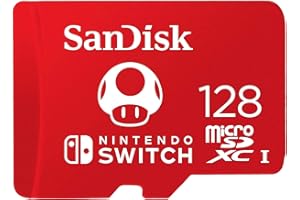 SanDisk 128GB MicroSD Nintendo Switch Memory Card for Switch & Lite SDSQXAO-128G Super Mario Design Bundle With (1) GoRAM Car