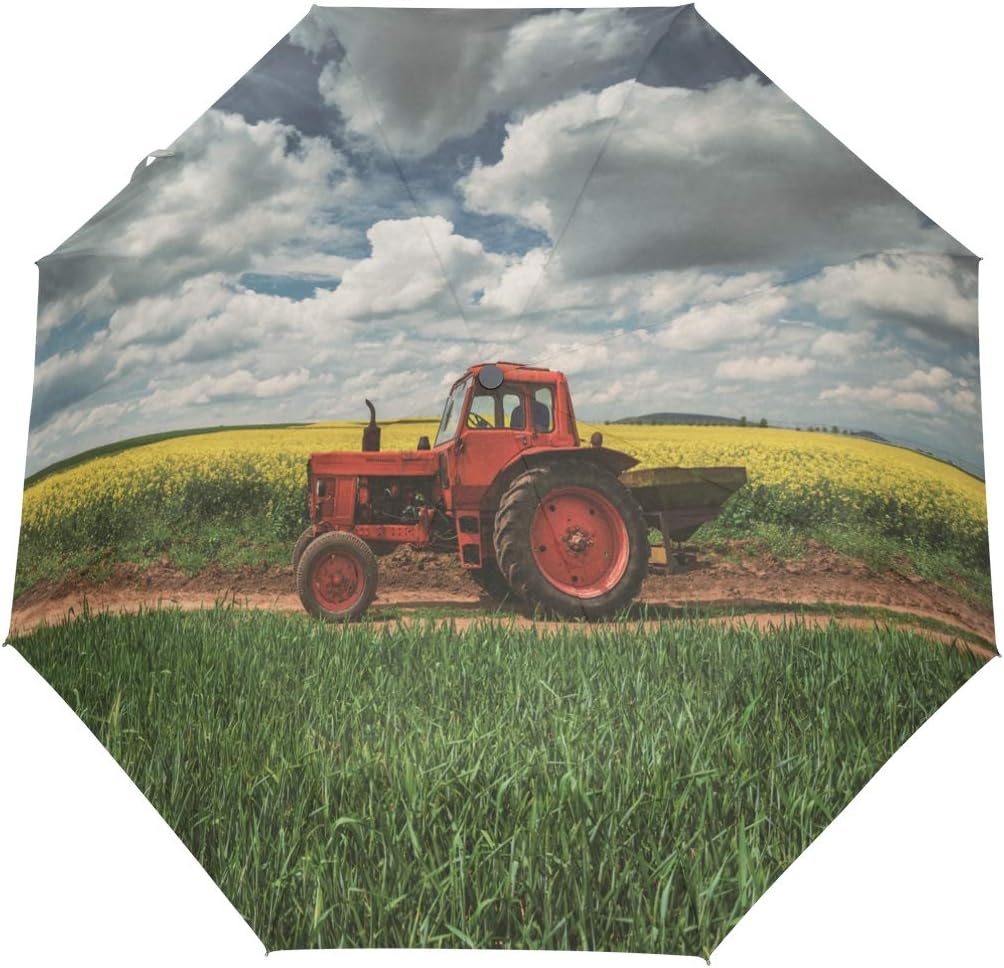 Fantasy Farm Tractor Compact Travel Umbrella Sun Block