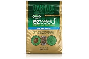 Scotts EZ Seed Patch & Repair Sun and Shade Mulch, Grass Seed, Fertilizer Combination for Bare Spots and Repair, 40 lb