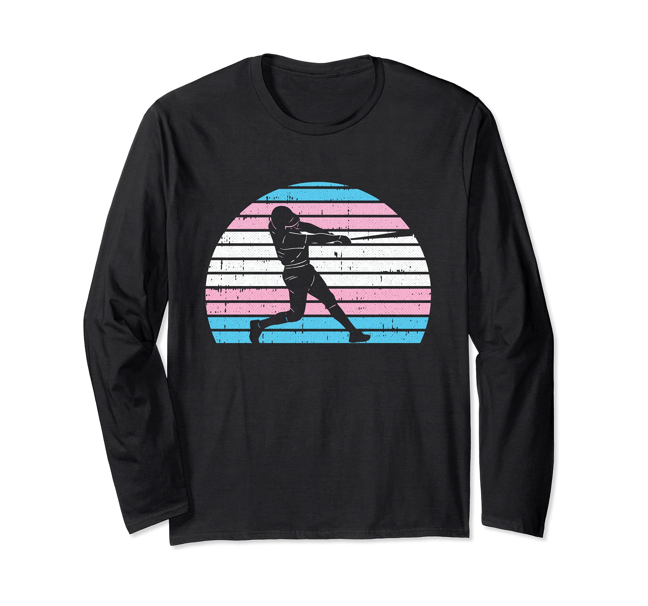 Baseball Player LGBT-Q Retro Trans-gender Pride Sport Fan Long Sleeve T-Shirt