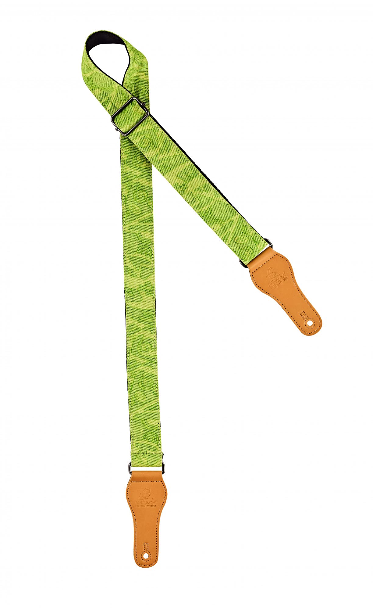 Ortega Guitars Adjustable Ukulele Strap – Spring Series – Cotton, Green (OCS-340U)