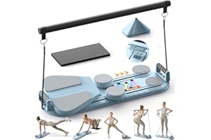 Canlanmu Pilates Board,Multifunctional Rebound Abdominal Board,Foldable Pilates Reformer Set, Ab Core Trainer Machine,Ab Exercise Board,Abs Workout Equipment for Women Home Gym Equipment