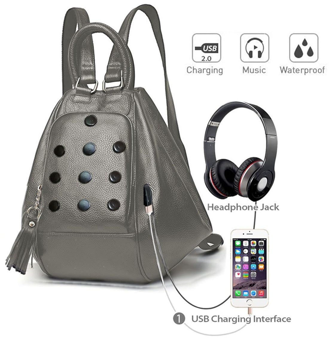 deal especial 3 way use- as a backpack or a shoulder sling bucket bag big size stylish designer women bag gifts