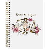 LADOCK Funny Floral Lawyer Spiral Notebook, Attorney Gifts for Women Men Journal, Funny Lawyer Gifts Notebook, Law Office Supplies, Born to Argue Attorney Journal, 5.5x8.3 Inch