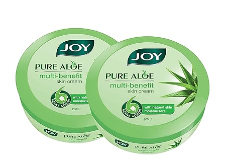Joy Pure Aloe Multi Benefit Skin Cream With Natural Skin Moisturisers,For All Skin Type (Pack of 2 X 200ml)