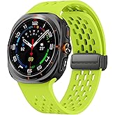 Sport Band Compatible with Samsung Galaxy Watch Ultra 47mm (2025/2024), Silicone Breathable Replacement Strap with Easy Buckle for Galaxy Watch Ultra Women Men