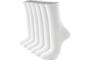 JOLLMONO Womens Crew Socks Size 6-11 Casual Athletic Gym LightWeight Thin Cotton Socks 3-6 Pairs