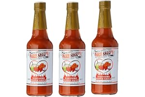 Marie Sharp's Hot Habanero Pepper Sauce, 10 oz – Authentic Belizean Hot Sauce with Fresh Red Habanero Peppers | Pack of 3