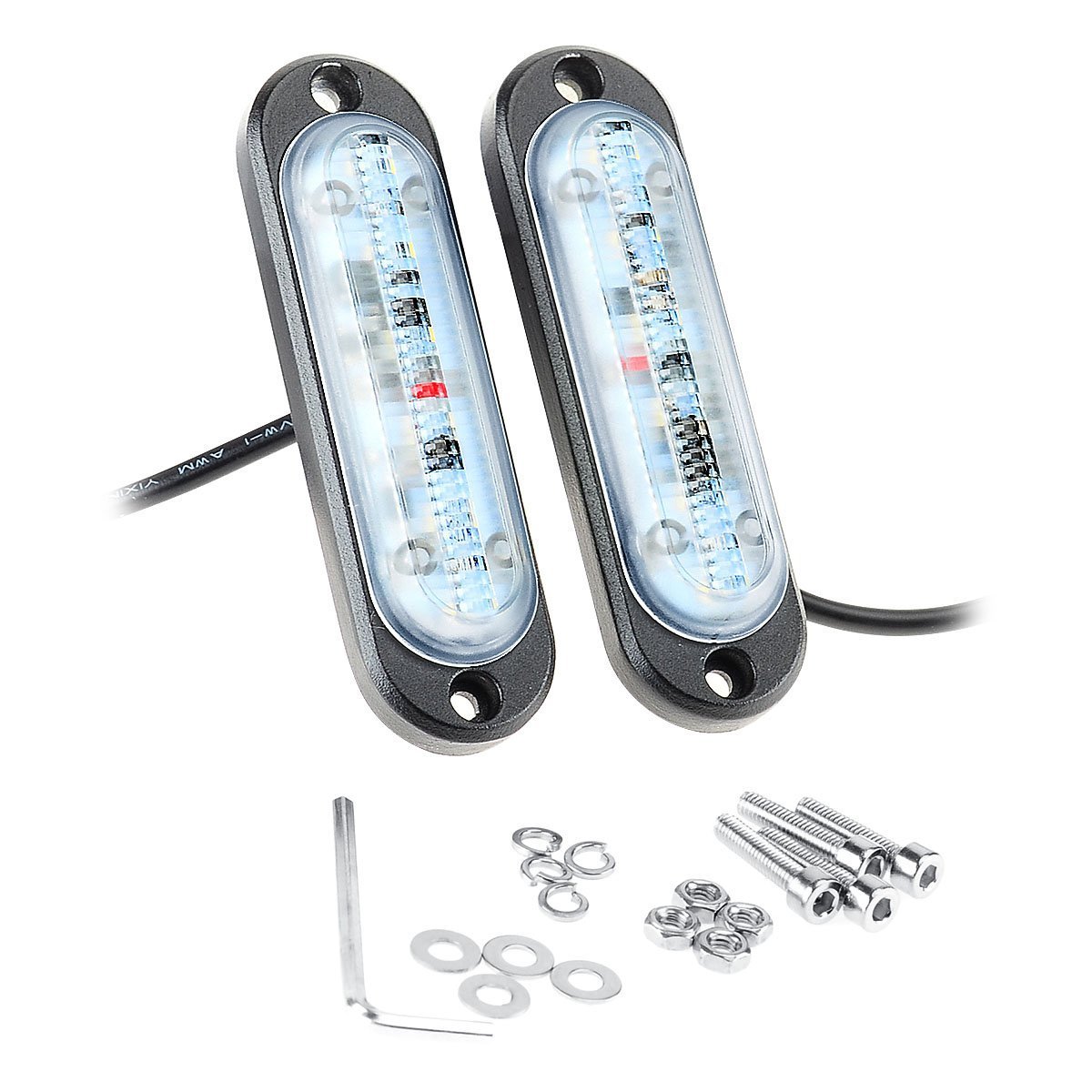 KAWELL Universal 3.8 Inch Super Thin 6-LED Light Bar Off Road LED Worklamp for ATV Mine Boat 4x4