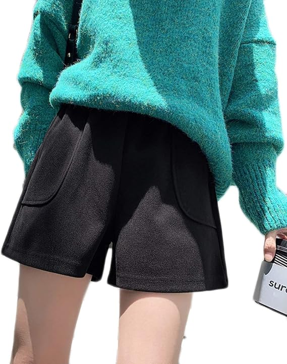 Amazon ショーパン ショートパンツ レディース 着痩せ 冬 ボトムス 春 ハーフパンツ 半ズボン カジュアル おしゃれ Ol 通勤 きれいめ ゆったり カジュアル 上品 エレガント ワイドパンツ 韓国ファッション 大きいサイズ 短パン ショートパンツ 通販