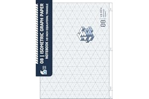 08 | Isometric Graph Paper Notebook 1/8 Inch Equilateral Triangle: Horizontal 1/8" Isometric Graph Paper Subtle Lines for Arc