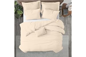 Kotton Culture 1 Pc Queen Size Duvet Cover Only -100% Egyptian Cotton Sateen 600 Thread Count Ultra Soft Premium Durable Comforter Cover Zipper Closure & Corner Ties (Butter, Queen/Full 90" X 90")