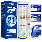 HYCHEK 21 in 1 Accurate Drinking Water Test Kit, Well Water Testing Kit | 145 Strips + 4 Bacteria Tests, Home Tap Water Tester for Iron Lead Nitrate Fluoride Chlorine Copper Hardness pH and More