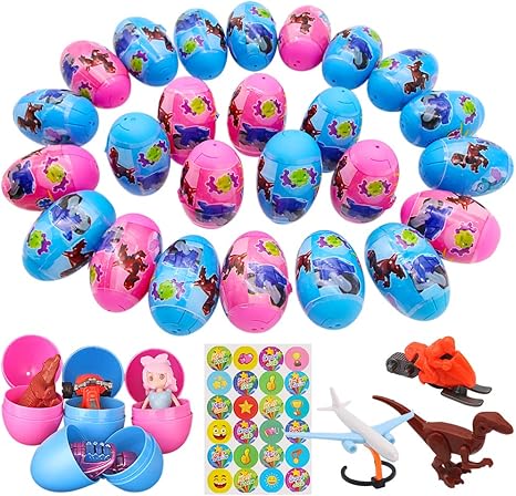 Specool Cumpleanos Partido Sorpresa Juguete 25 Educativo Piezas Sorpresa Egg Toy Para Ninos Con Diferentes Juguetes Para Ninos Pascua De Resurreccion Regalo Sorpresa Para Chico Nina Fiesta Amazon Es Hogar