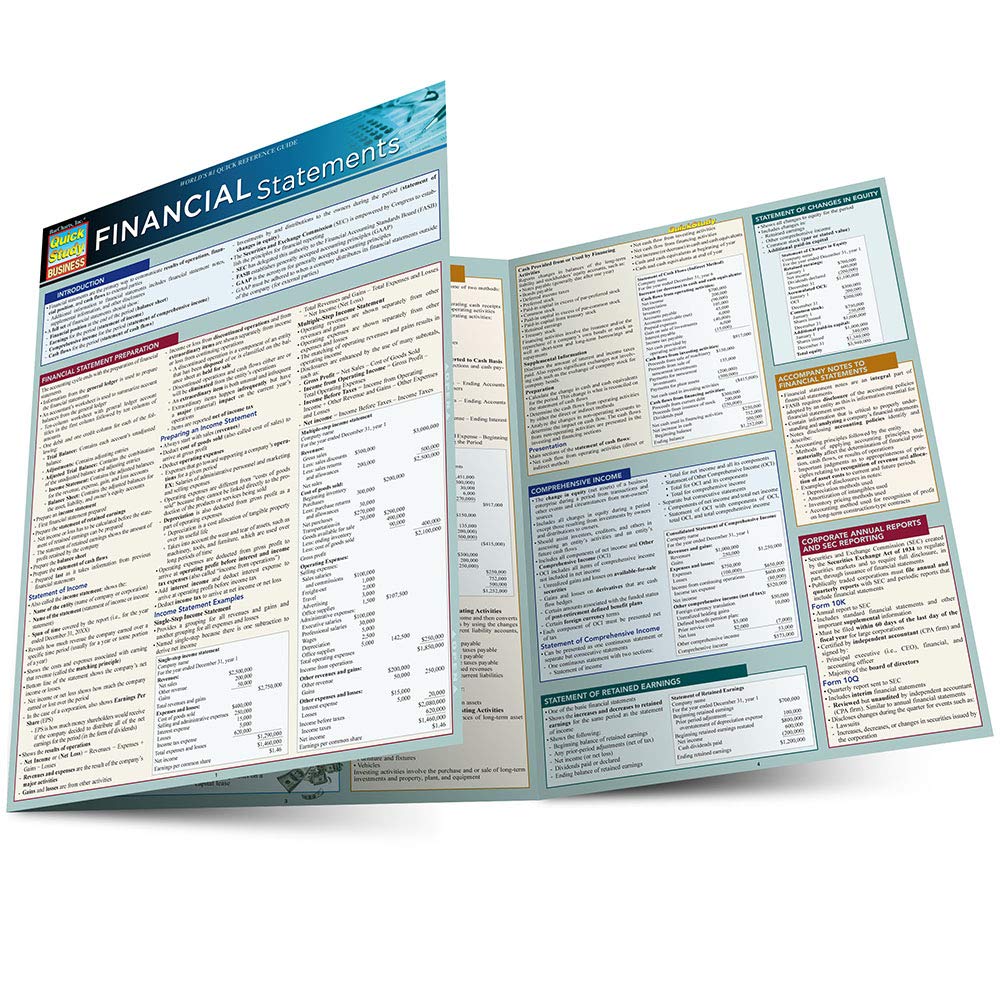 Mua Financial Statements QuickStudy Laminated Reference Guide ...