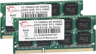 G.SKILL 8GB DDR3 RAM PC3-8500 1333MHz 204-Pin SODIMM Laptop Memory Module