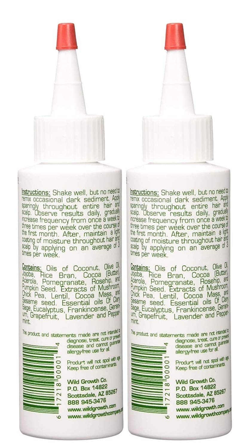 Wild Growth Hair Oil 4oz "Pack of 2" : Hair Regrowth Treatments : Beauty