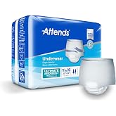 Attends Youth/Small Underwear Heavy Absorbency Bag of 20 by Attends | Absorbent Underwear,Unisex,Pull On with Tear Away Seams