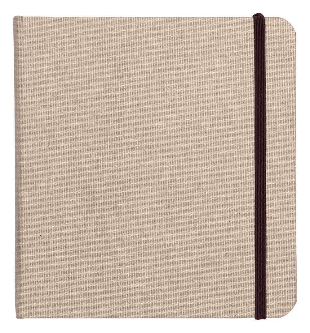 Clairefontaine - Ref 96109C - Goldline Natural Square Travel Album (Contains 32 Sheets) - 20 x 20cm in Size, 180gsm Paper, Elastic Strap Closure, Acid Free, pH Neutral