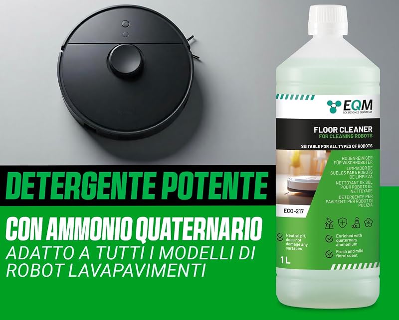 EQM - ECO-217 - Detergente per Robot Lavapavimenti 1L - Aroma Floreale
