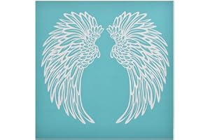 YeulionCraft DIY Self-Adhesive Silk Screen Printing Stencil Mesh Transfers for Decoration Wooden Board,Bag, T-Shirts, Paper, and Home Decoration, Wing