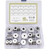 Toolly Large Penny Fender Washers, 225 Pieces 15 Sizes Alloy Steel Flat Washers Set Washers Hardware Assortment -M3 M4 M5 M6 