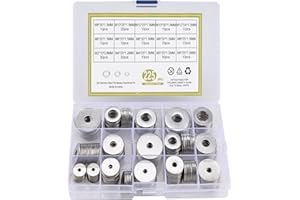 Toolly Large Penny Fender Washers, 225 Pieces 15 Sizes Alloy Steel Flat Washers Set Washers Hardware Assortment -M3 M4 M5 M6 