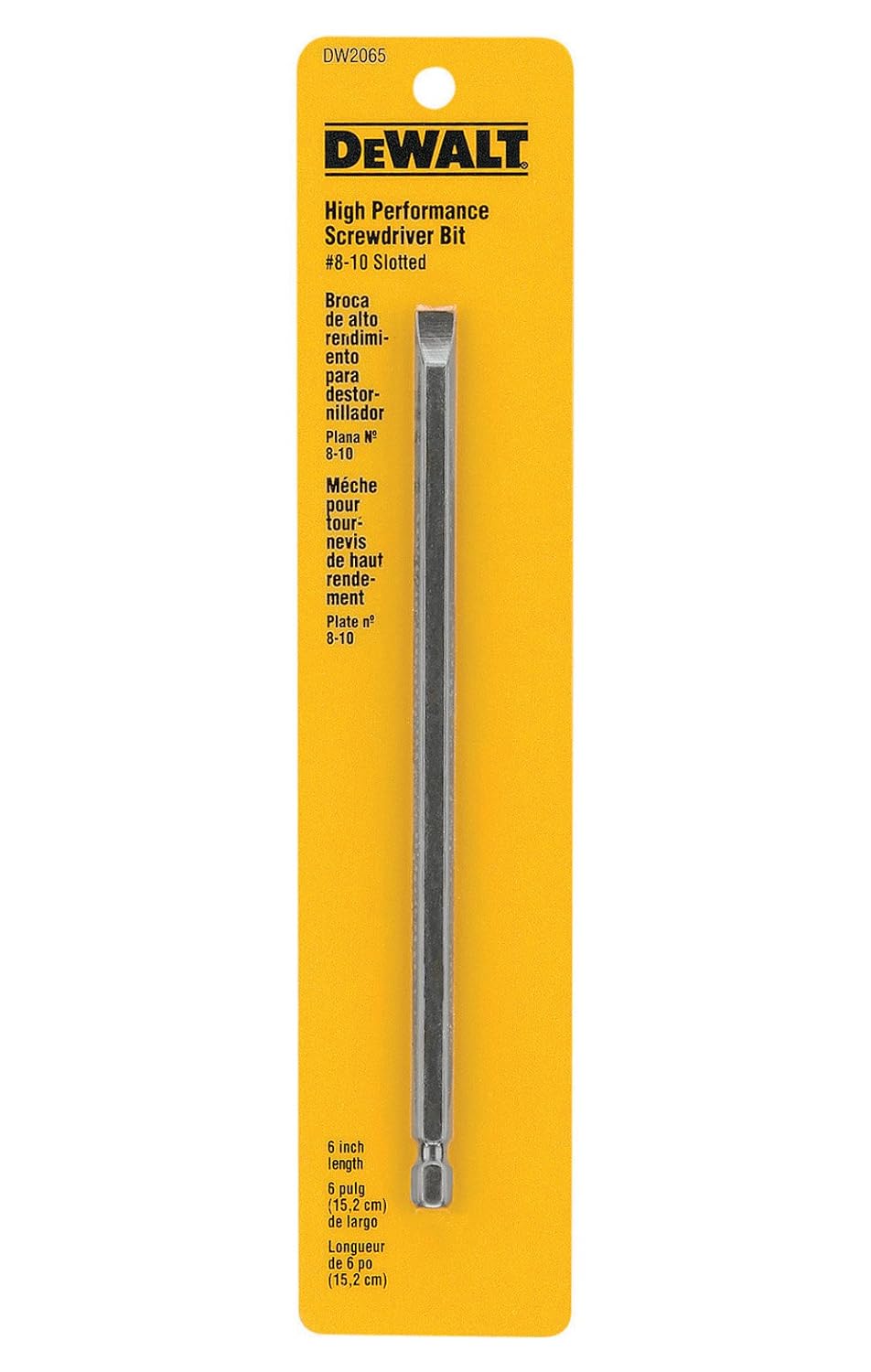 DEWALT DW2065 #8 Slotted 6-Inch Power Bit