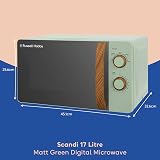 Russell Hobbs RHMM713MG-N 17 Litre Microwave Matt Green Wood Effect Handle view 2