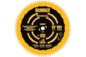 DEWALT 10-Inch Miter / Table Saw Blade, Fine Crosscutting, 80-Tooth (DW3219PT)